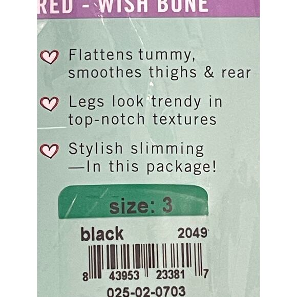 SPANX Assets Shaping Tights Textured Wish Bone 3 Pair Black Size 3 NEW - Picture 4 of 11